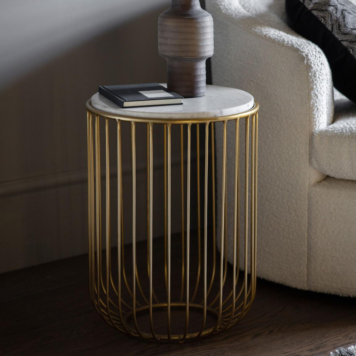 Robin Side Table, Gold main product photo
