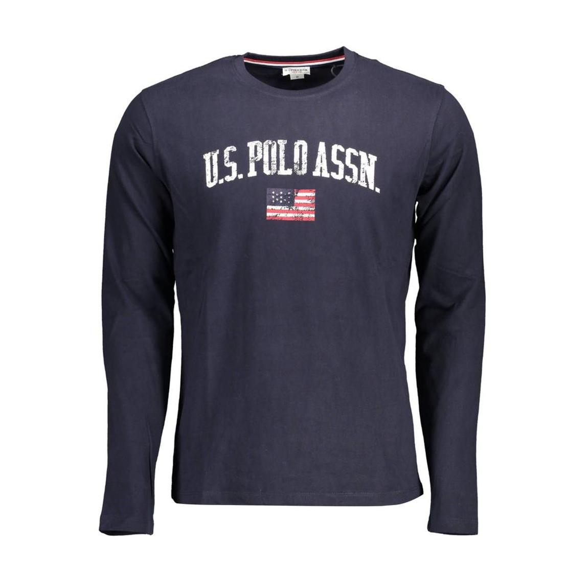 Long Sleeve Tee American Flag Graphic - Blue T-Shirts main product photo