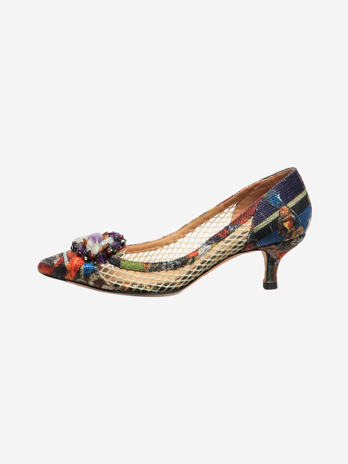 Multicolour Taormina kitten heels main product photo