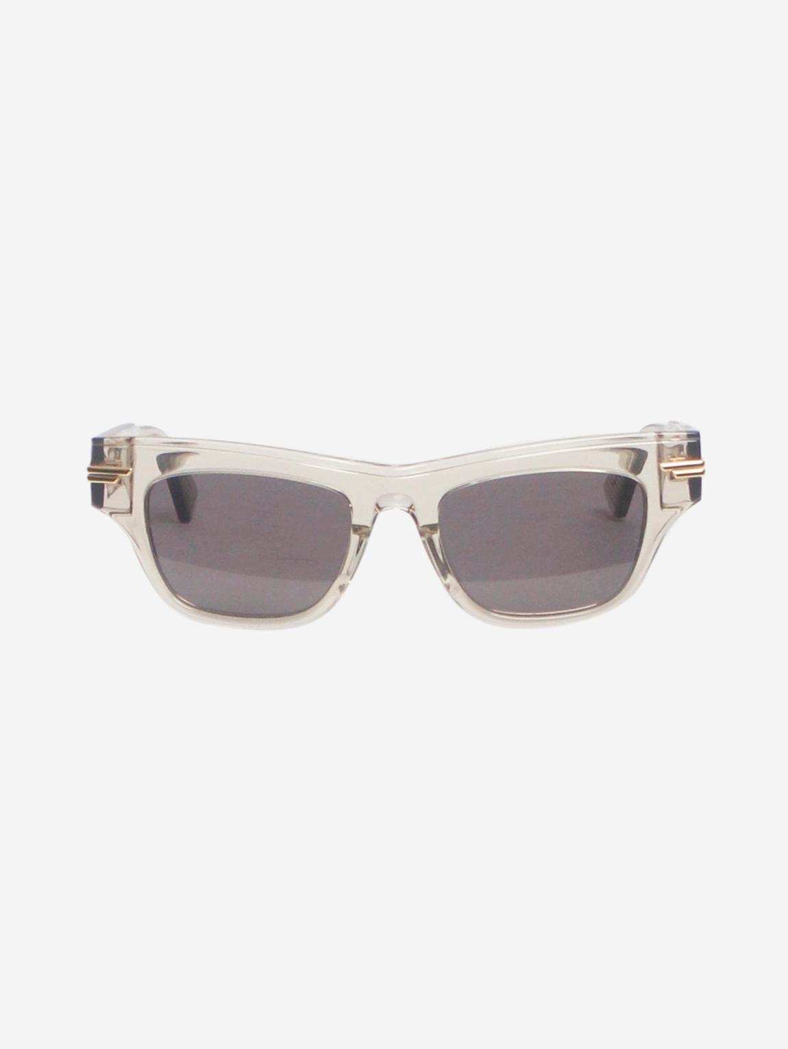 Clear rectangle-frame acetate sunglasses main product photo