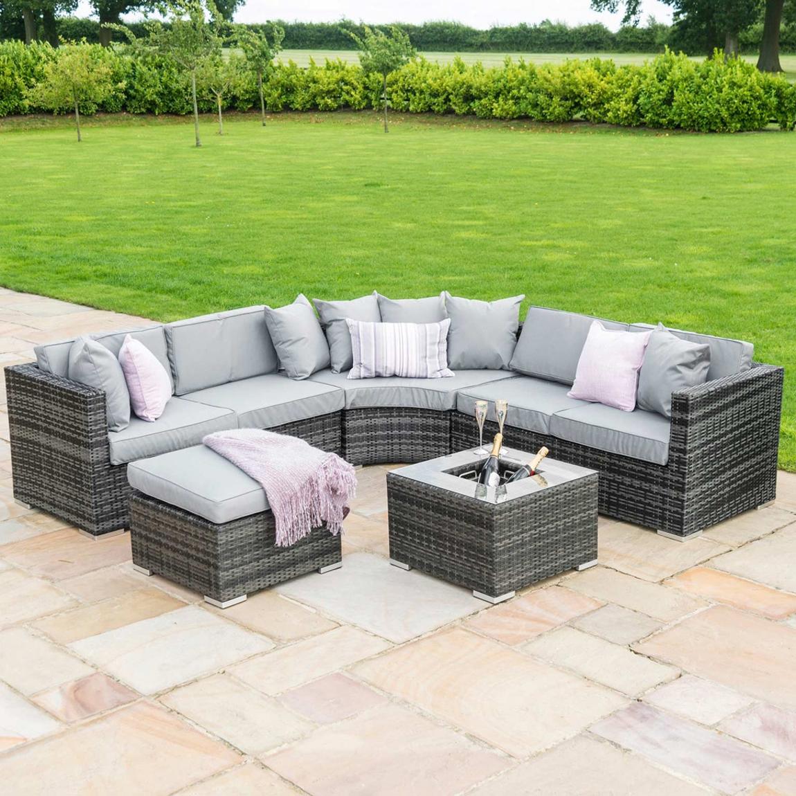 Barcelona Corner Group with Ice Bucket / Grey main product photo