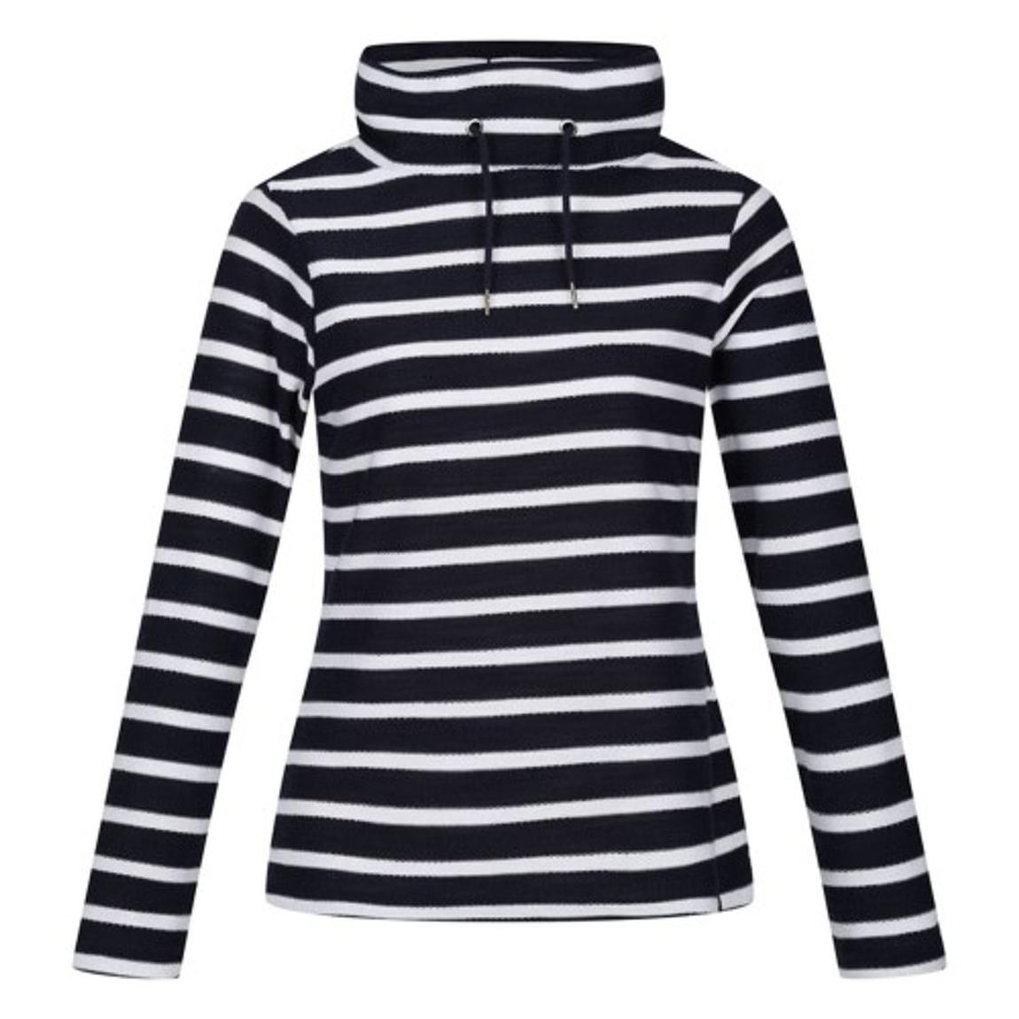 Womens/Ladies Hensley Stripe Fleece Navy/White main product photo
