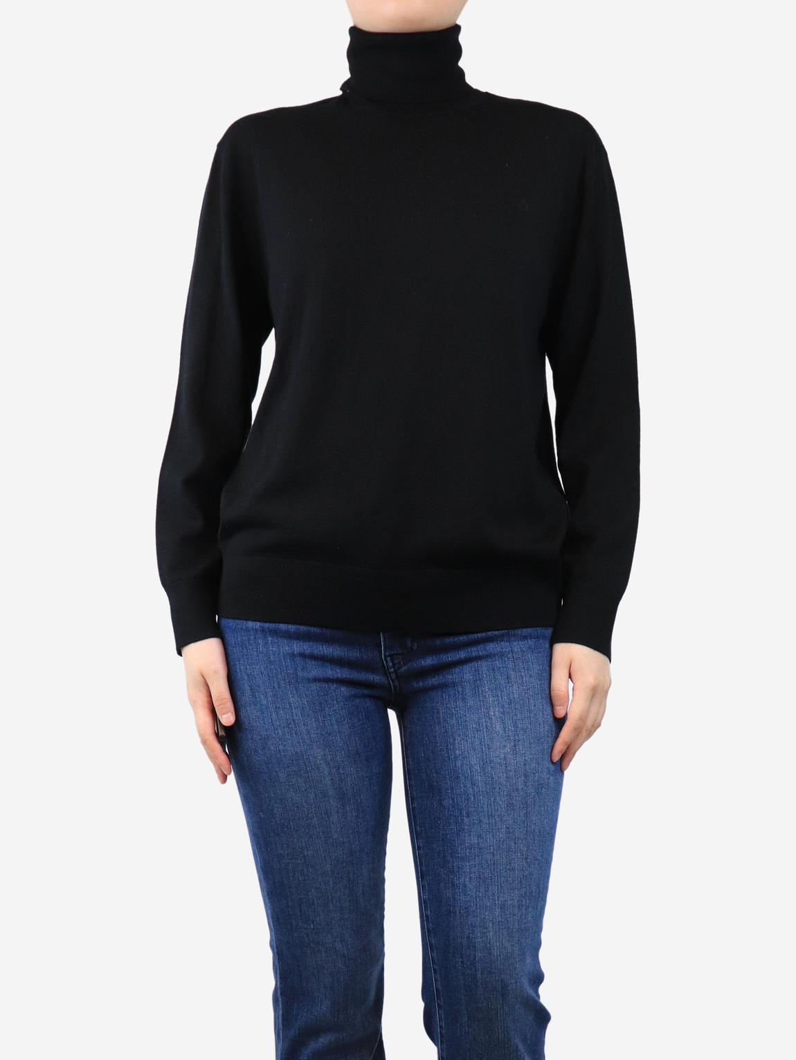 Black roll-neck sweater main product photo
