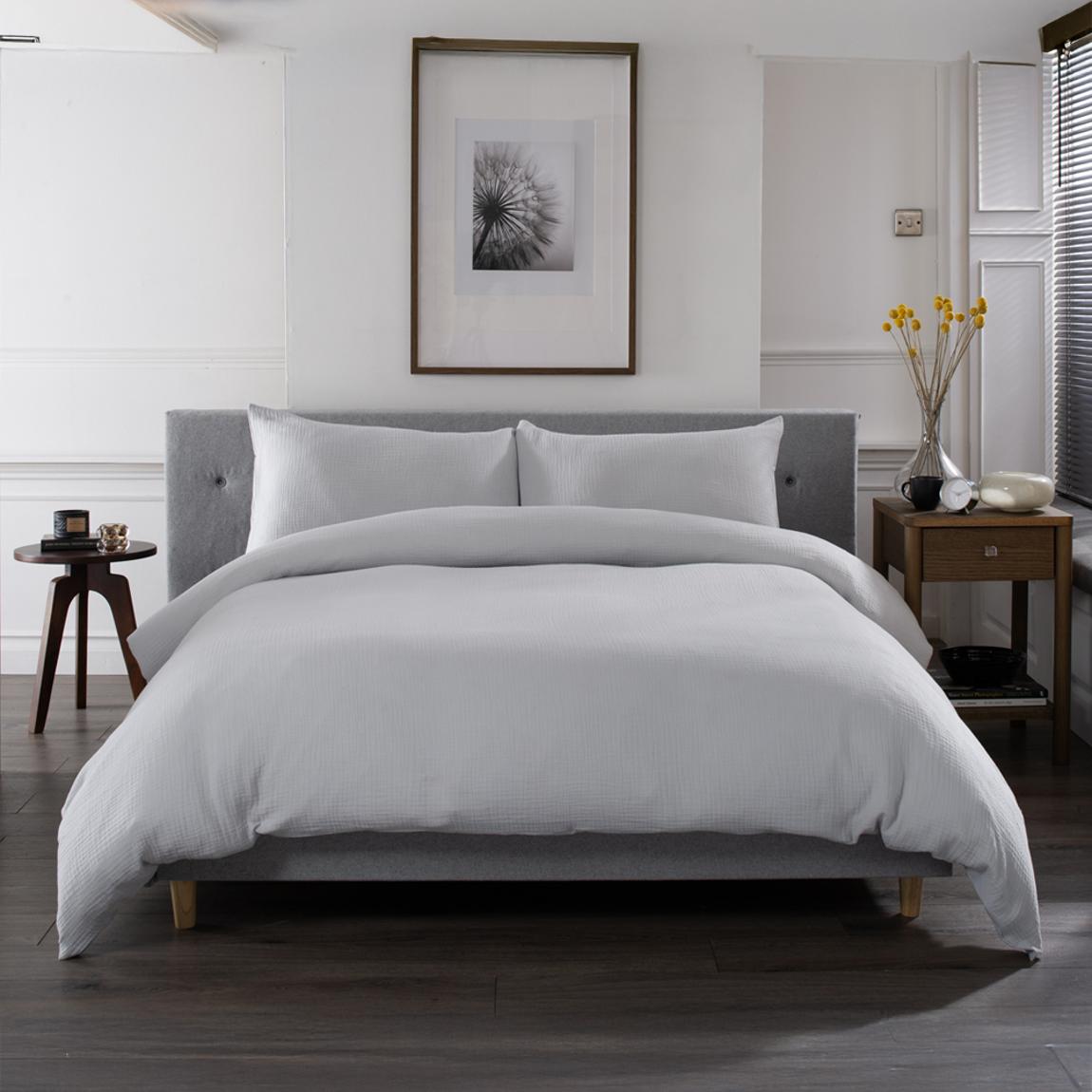 St Quentin 100% Cotton Duvet Bedding Set Grey King main product photo