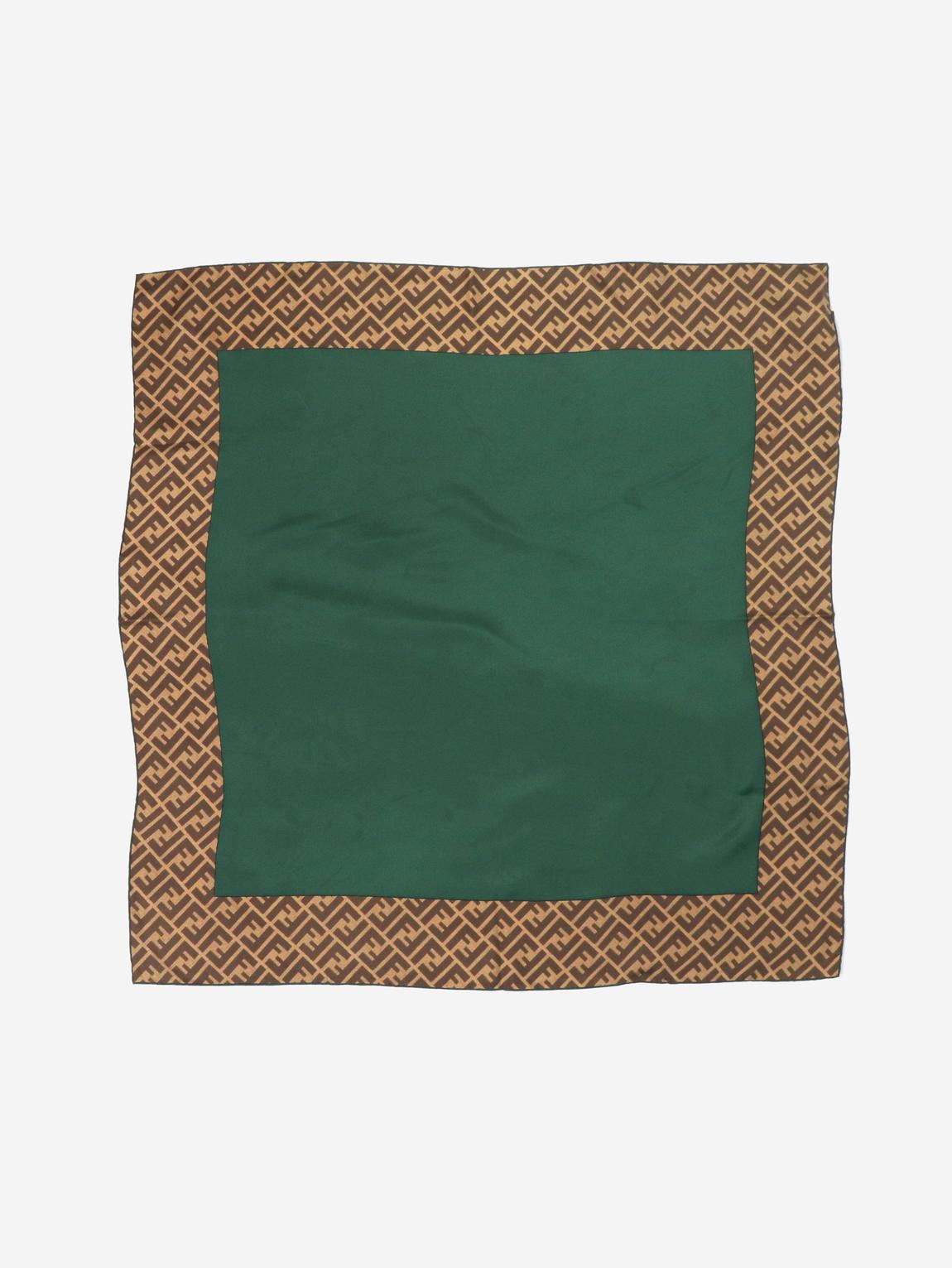 Green Zucca Monogram silk scarf main product photo