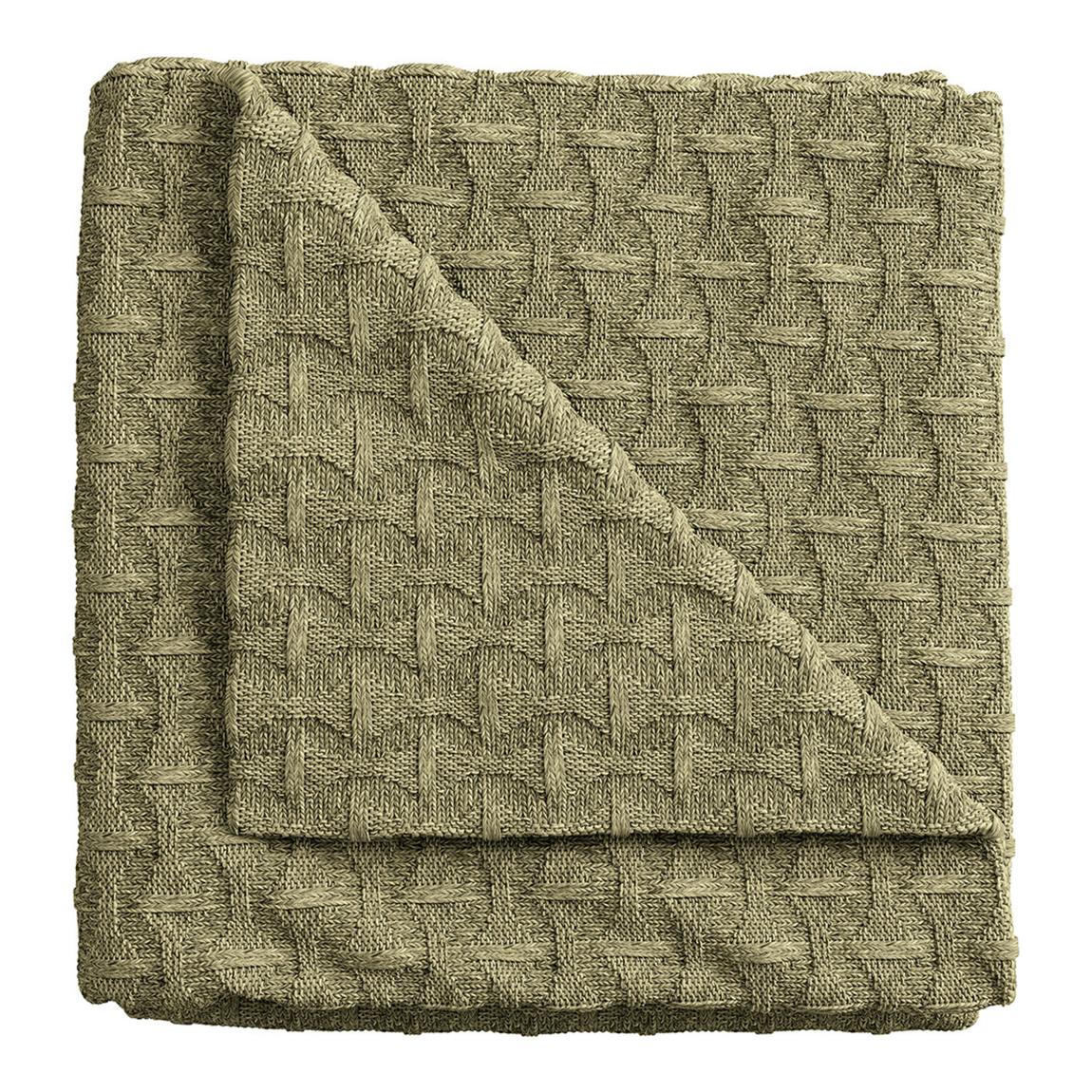 Hemma Knit Throw, Chartreuse main product photo