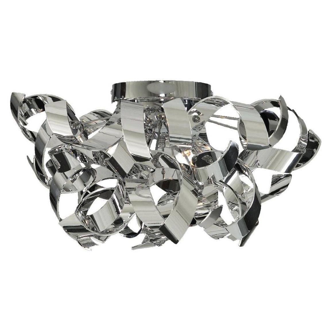 Lyndsay 3 Light Semi Flush Ceiling Light Chrome main product photo