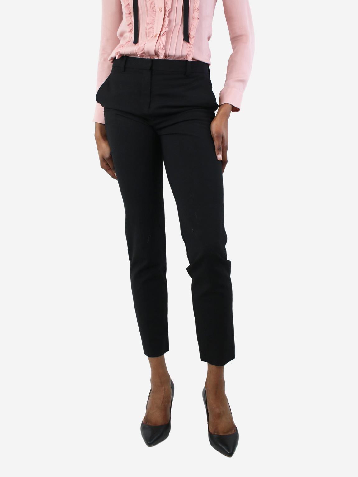 Black straight-leg trousers main product photo