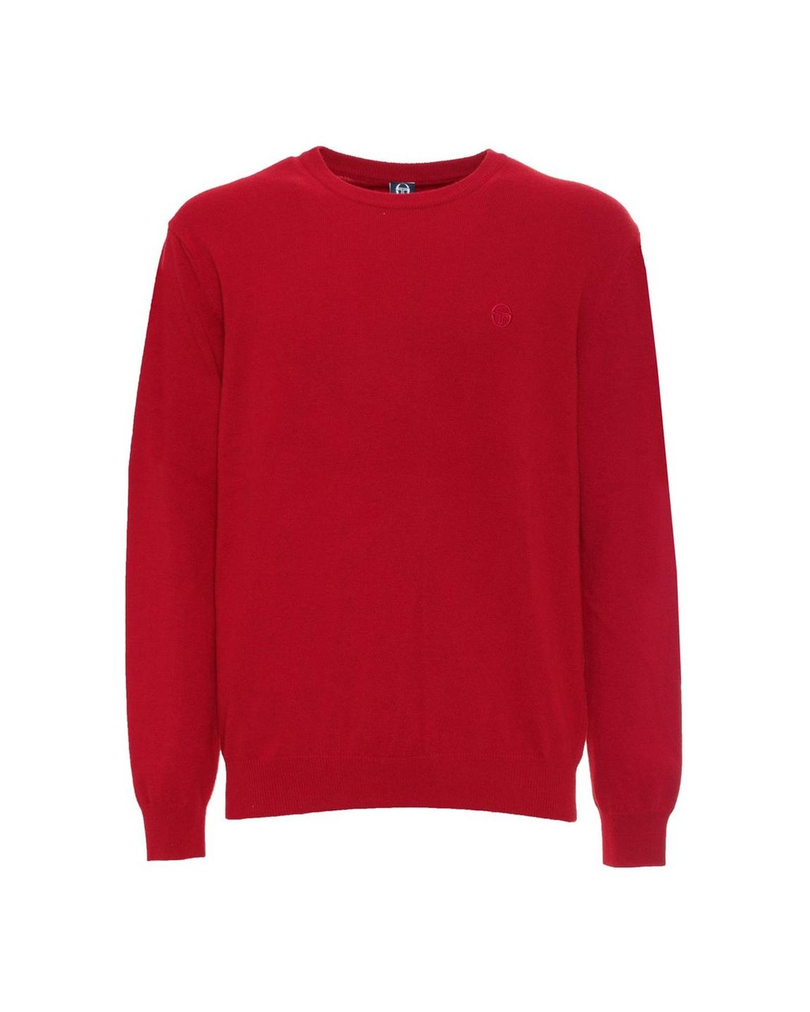 Solid Colour Wool-Cotton Blend Sweater with Ribbed Hems and Visible main product photo