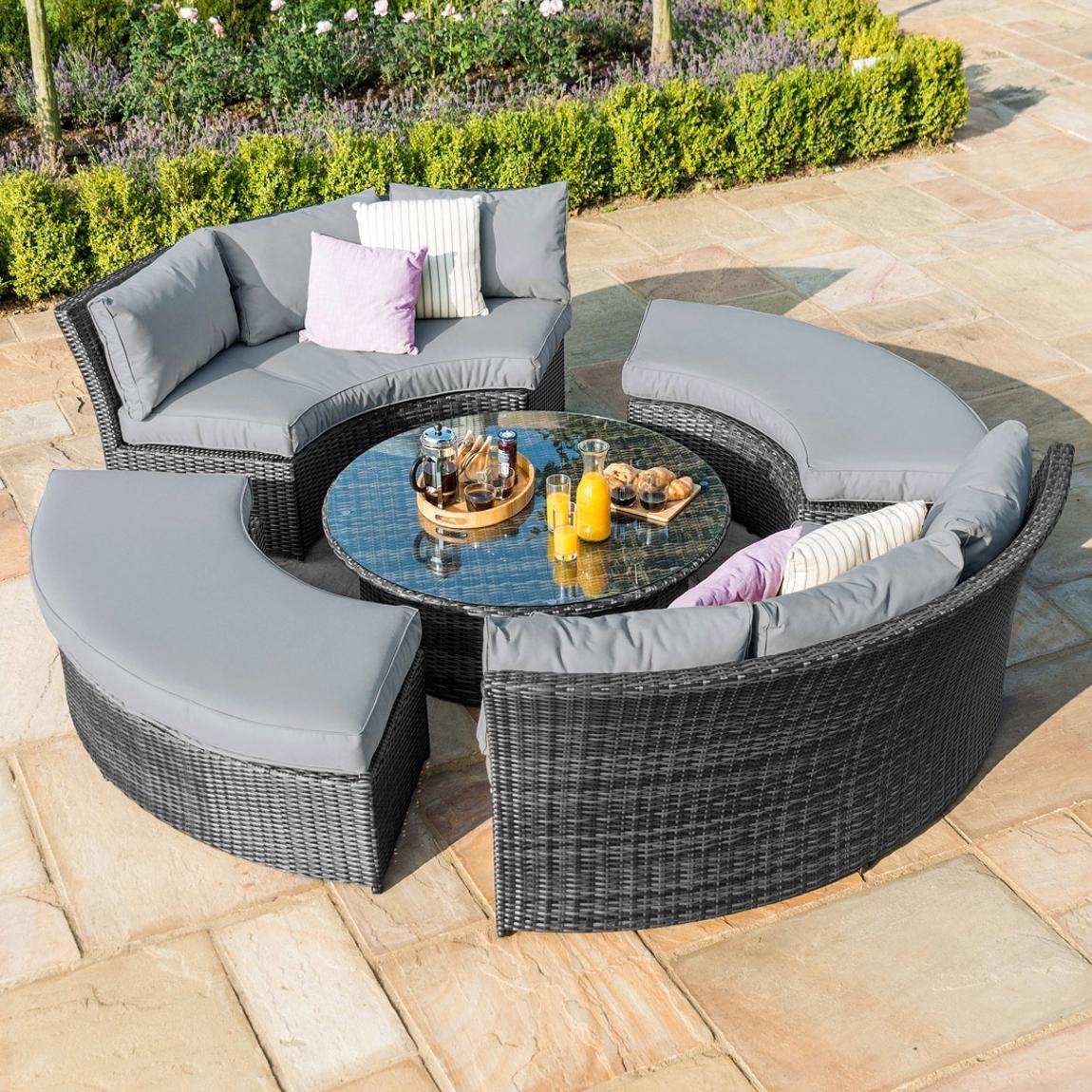 SAVE £280 - Chelsea Lifestyle Suite with Glass Table / Grey main product photo