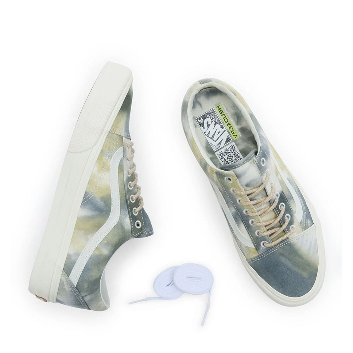 Women Green Tie Dye UA Old Skool Trainers