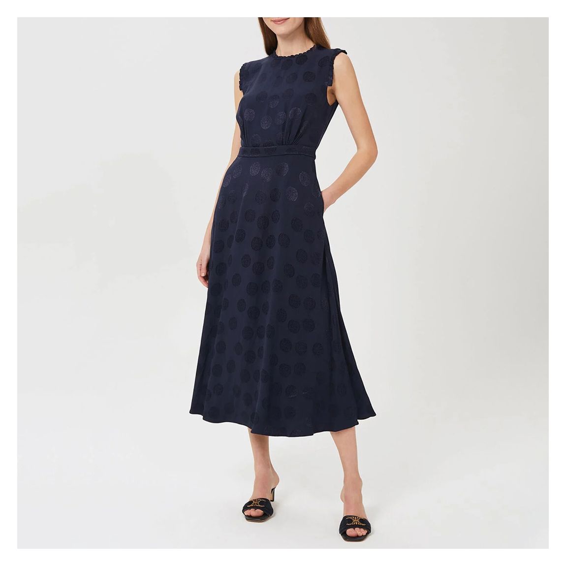 Navy Pattern Ashley Dress