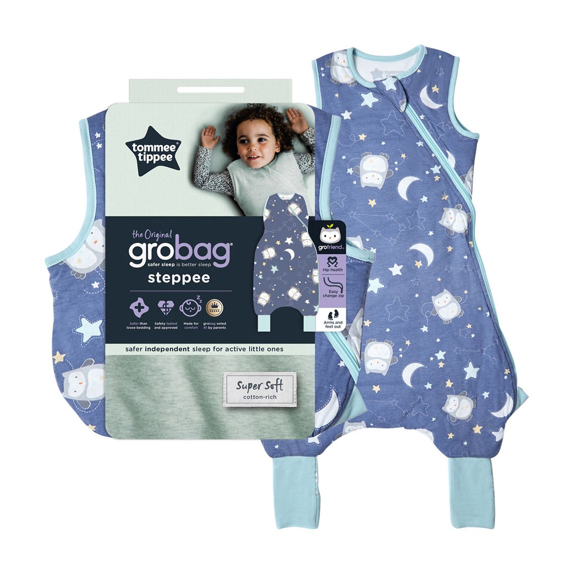 Ollie Dreams Steppee, 6-18 Months 1.0 Tog - The Original Grobag