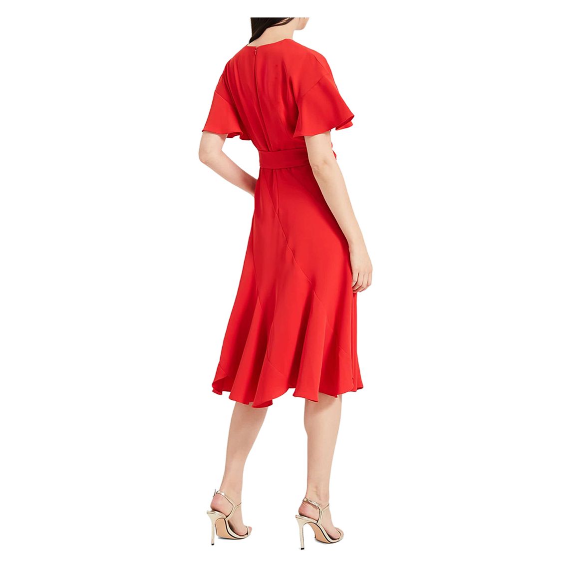 Red Elena Panelled Dress
