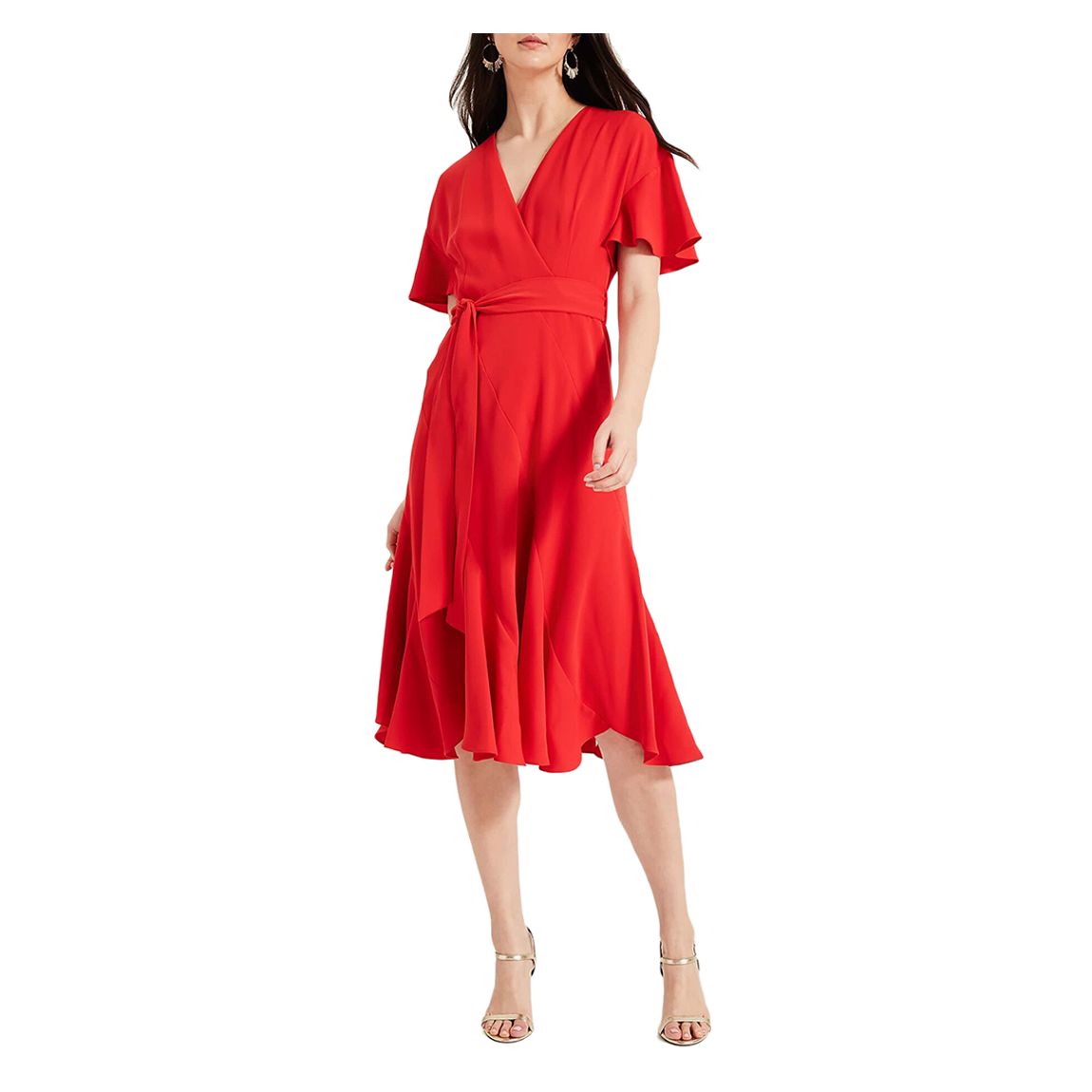 Red Elena Panelled Dress