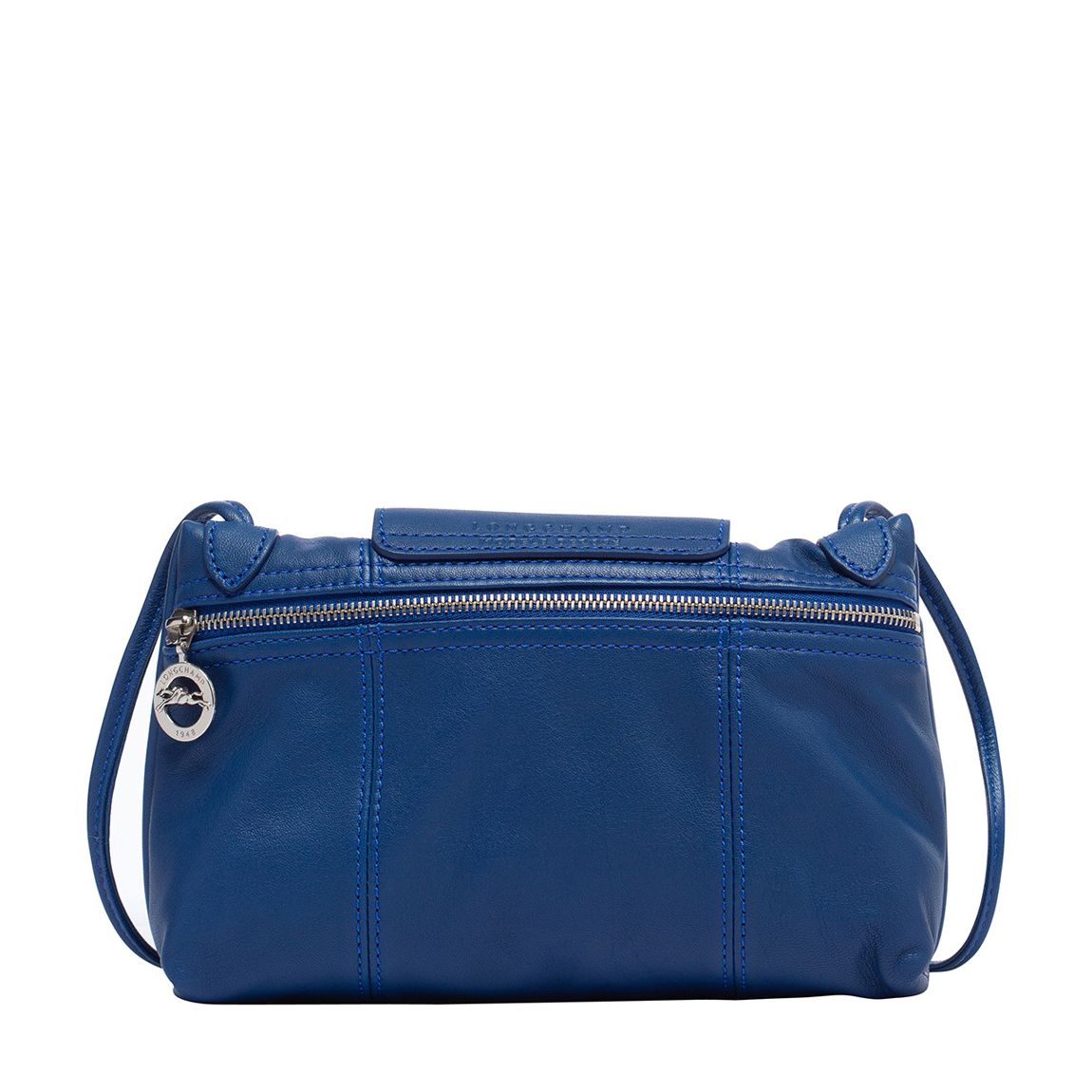 Blue Le Pliage Cuir Crossbody