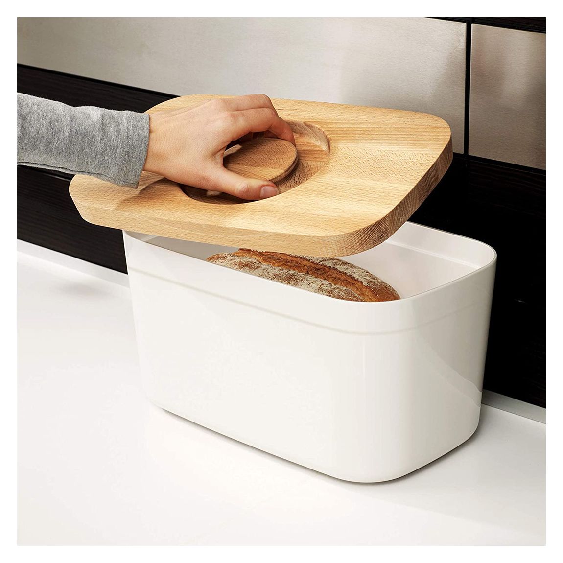 Bread Bin with Cutting Board Lid