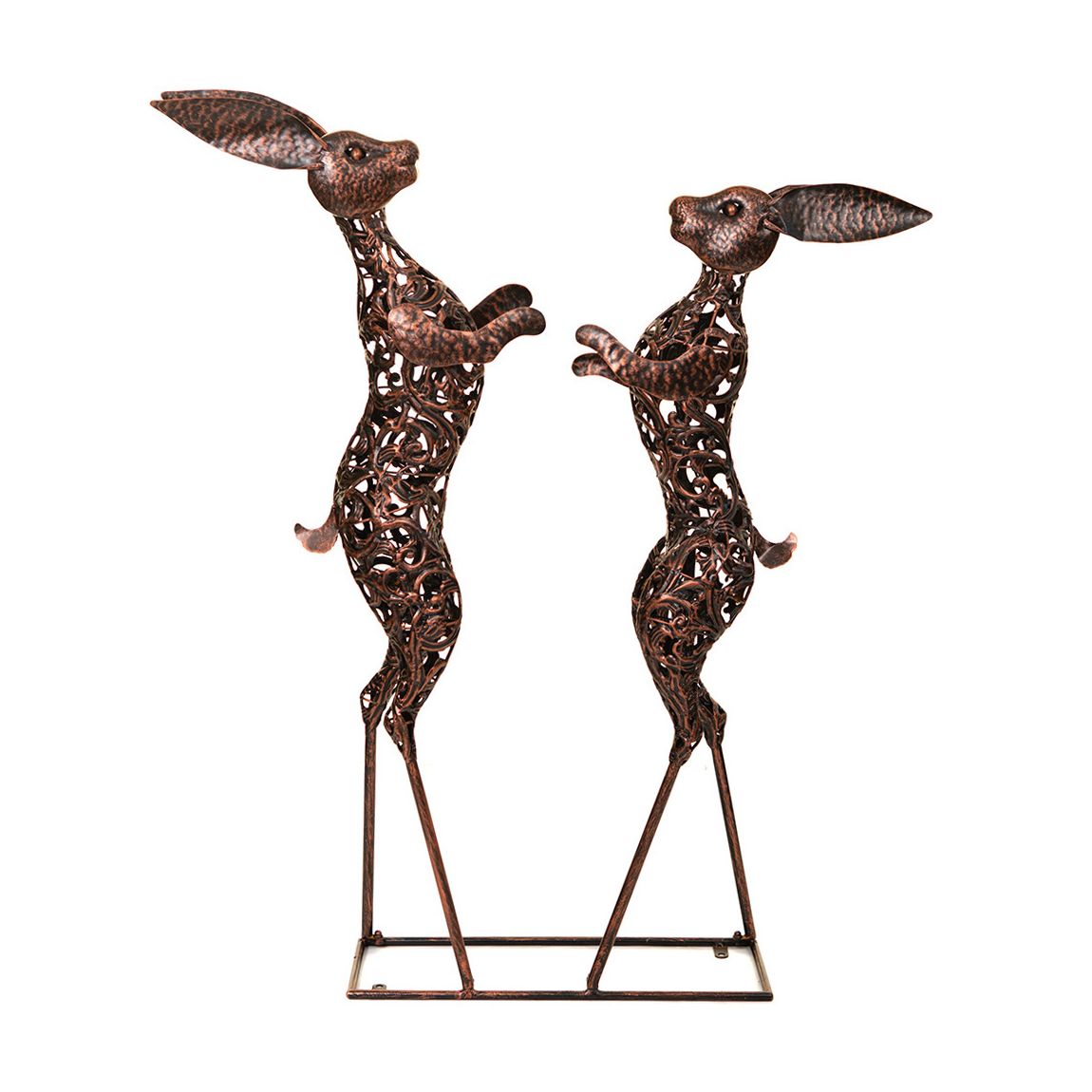 Bronze Boxing Hares Sculpture