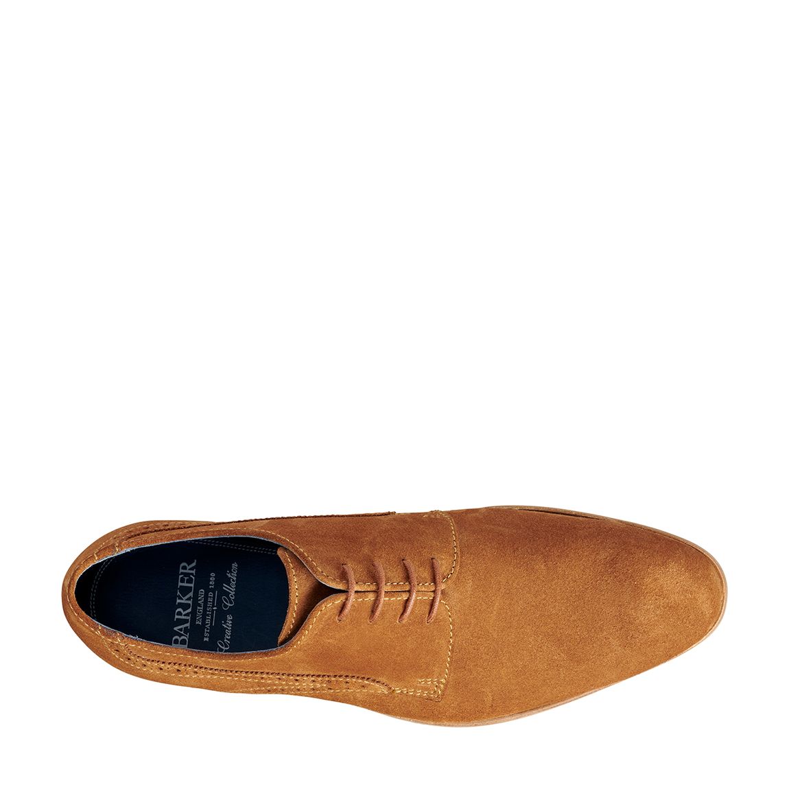 Terracotta Suede Mason Derby Shoes F Fit