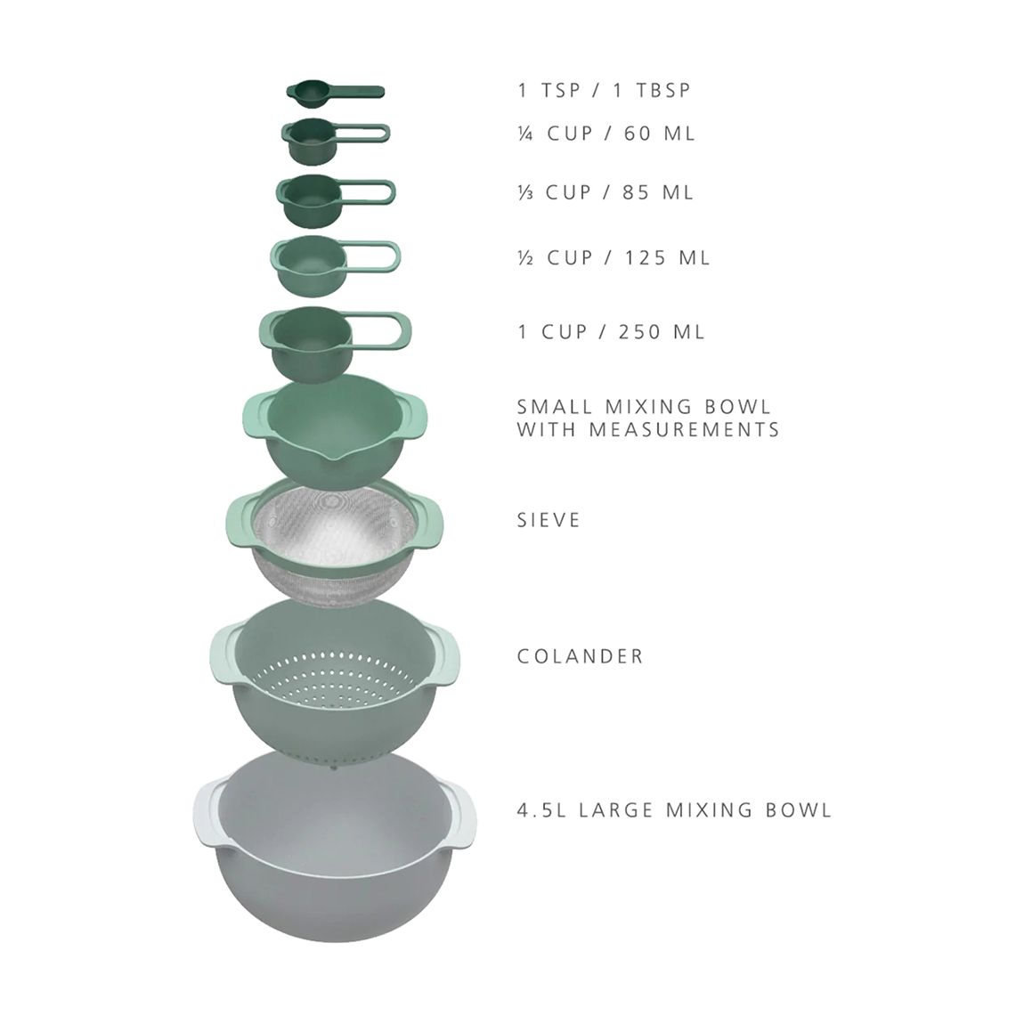 9 Piece Sage Editions Nest Plus Set
