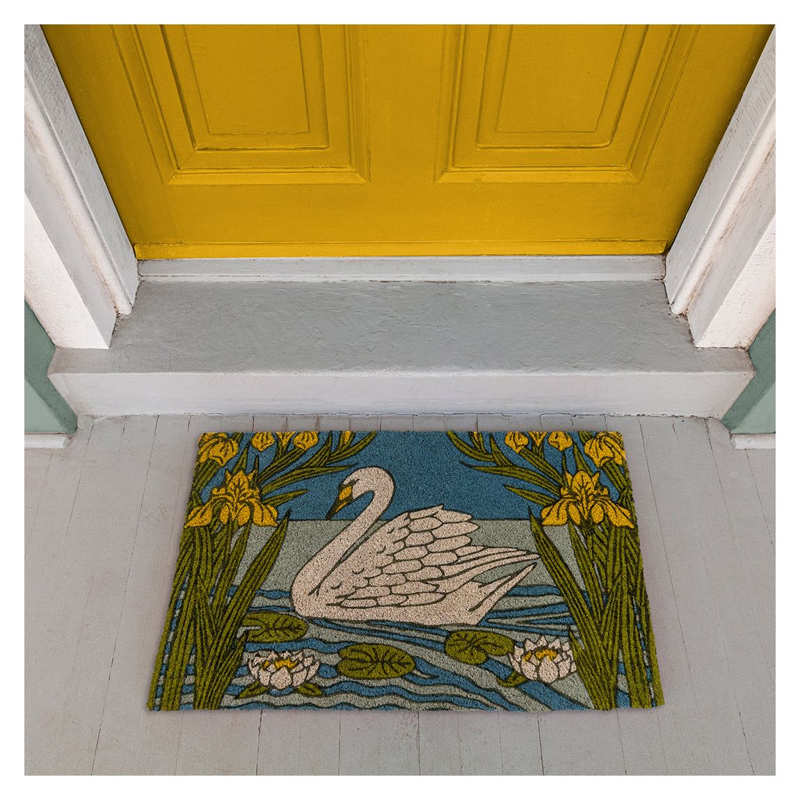 Victoria and Albert Museum Swan and Iris Coir Doormat