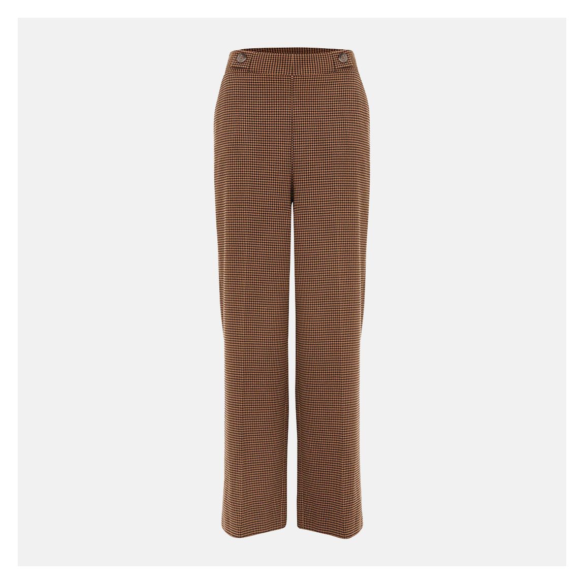 Camel Dogtooth Vye Trousers