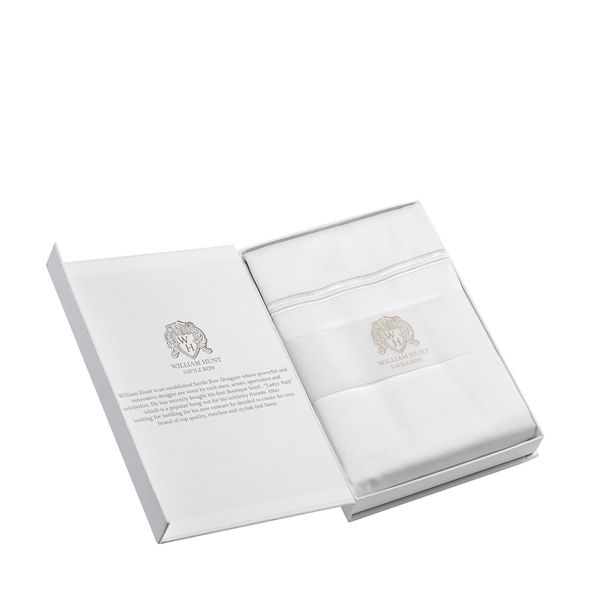 Double Cord 800TC Pair of Housewife Pillowcases, White