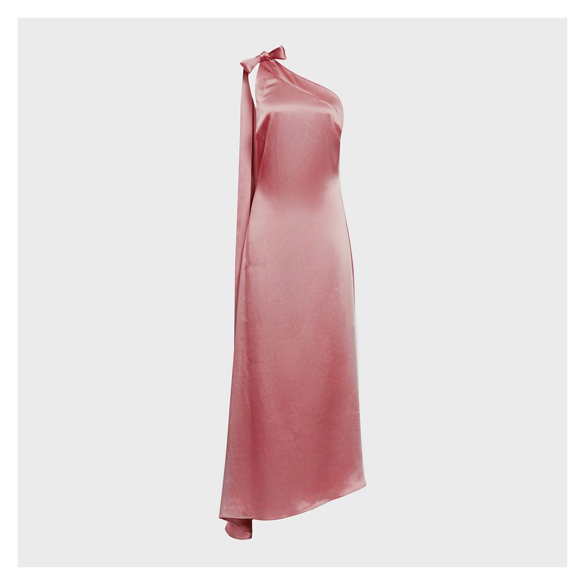 Reiss Pink Delphine One-Shoulder Maxi Dress - BrandAlley
