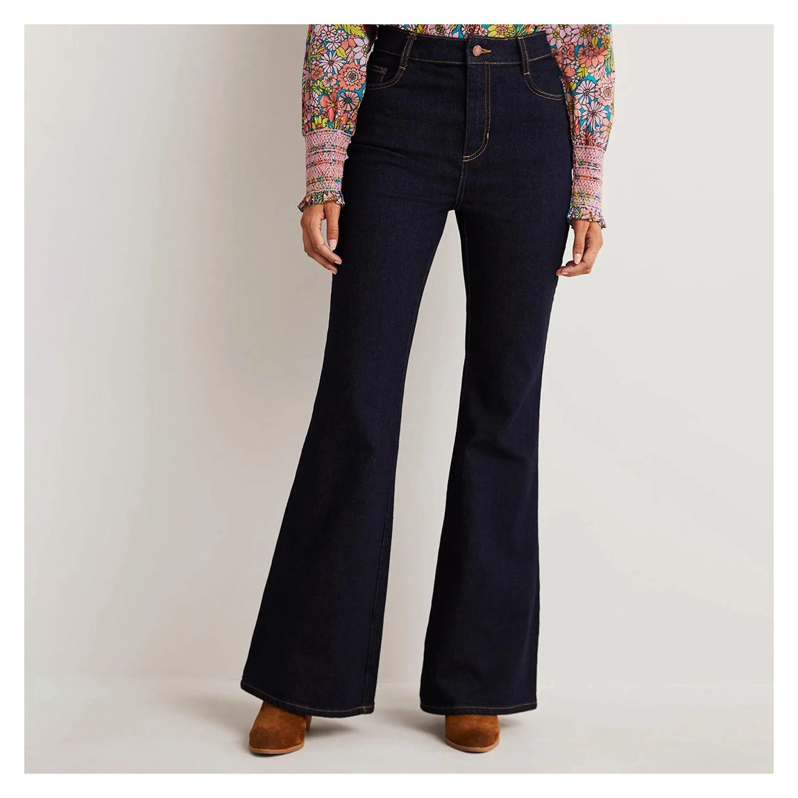 Indigo High Waist Smart Flare Jeans