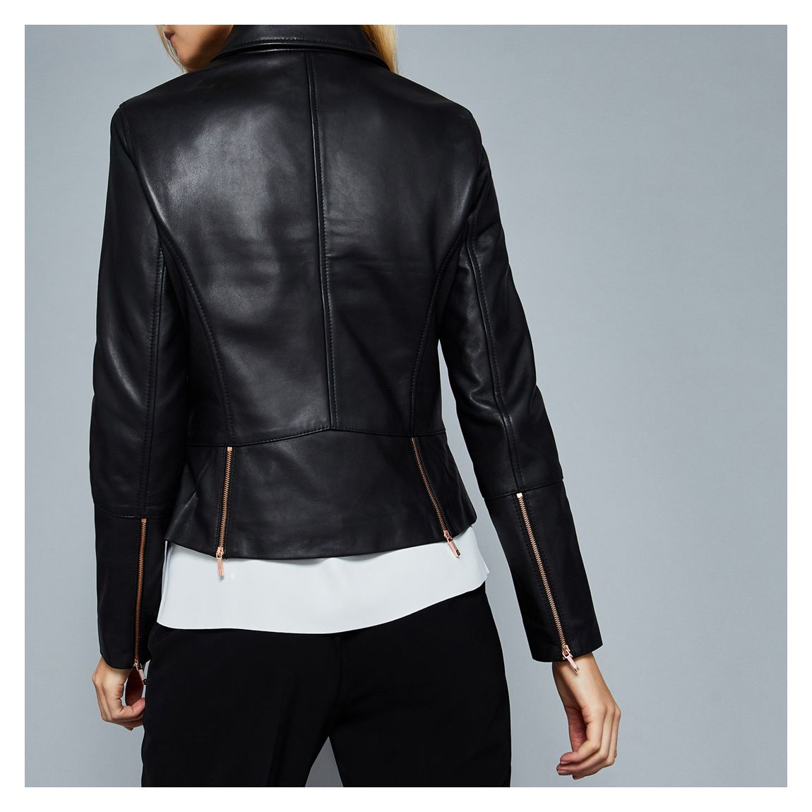 レザージャケット・コート TED BAKER Ted Lizia Biker Jacket Ted Baker | Lizia Biker Jacket | Women | Black | Flannels