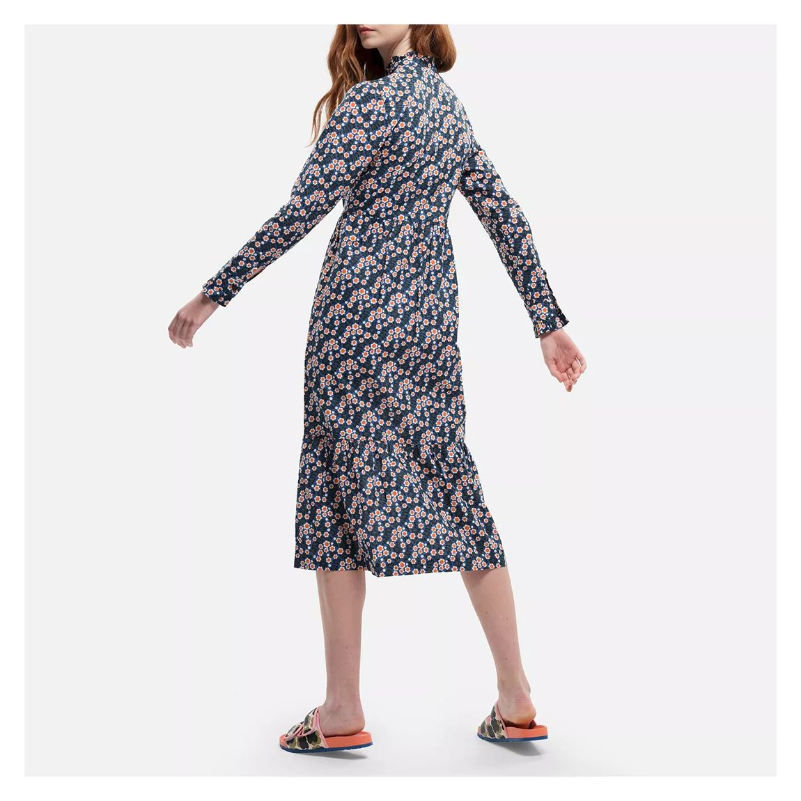 Navy Orla Kiely Cotton Dress