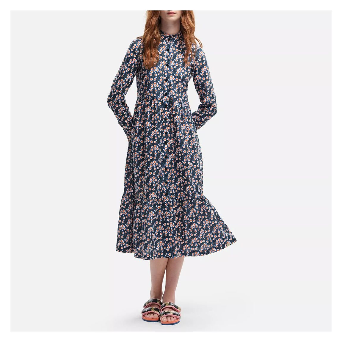 Navy Orla Kiely Cotton Dress