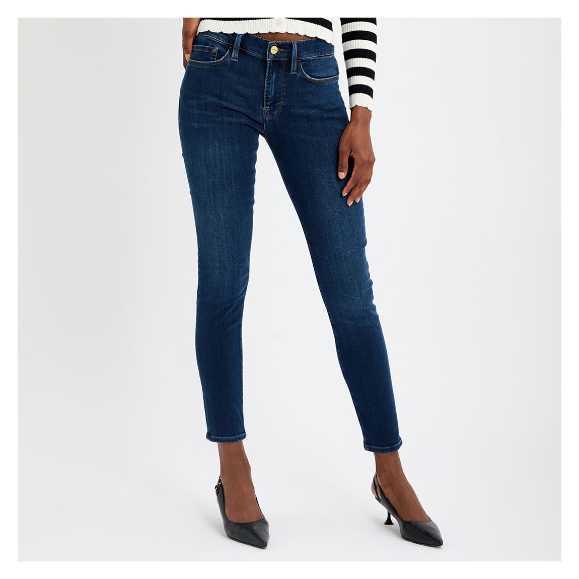Dark Blue Le Skinny De Jeanne Stretch Jeans