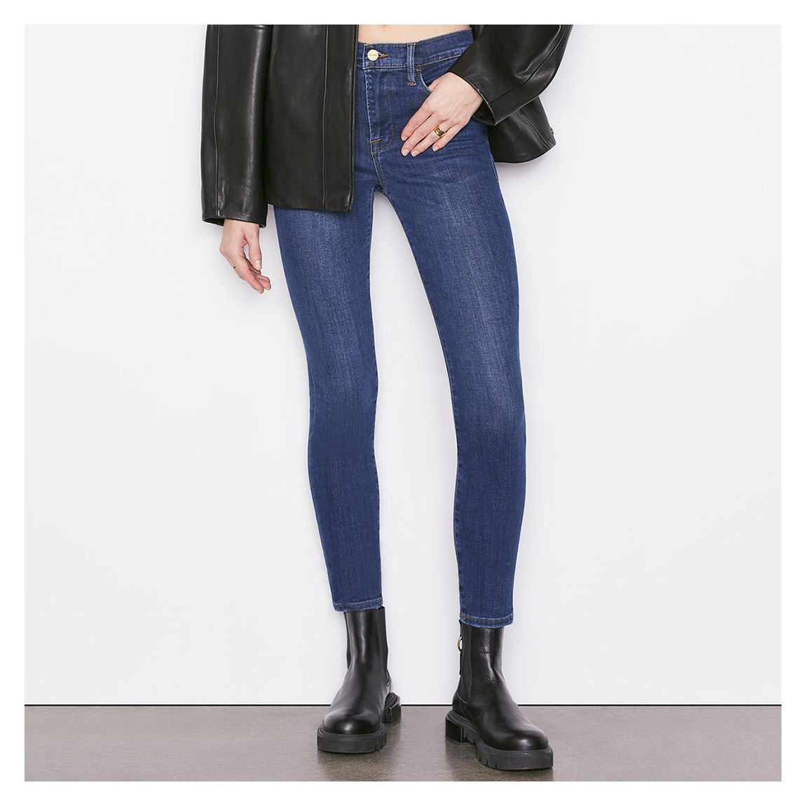 Dark Blue Le Skinny De Jeanne Stretch Jeans