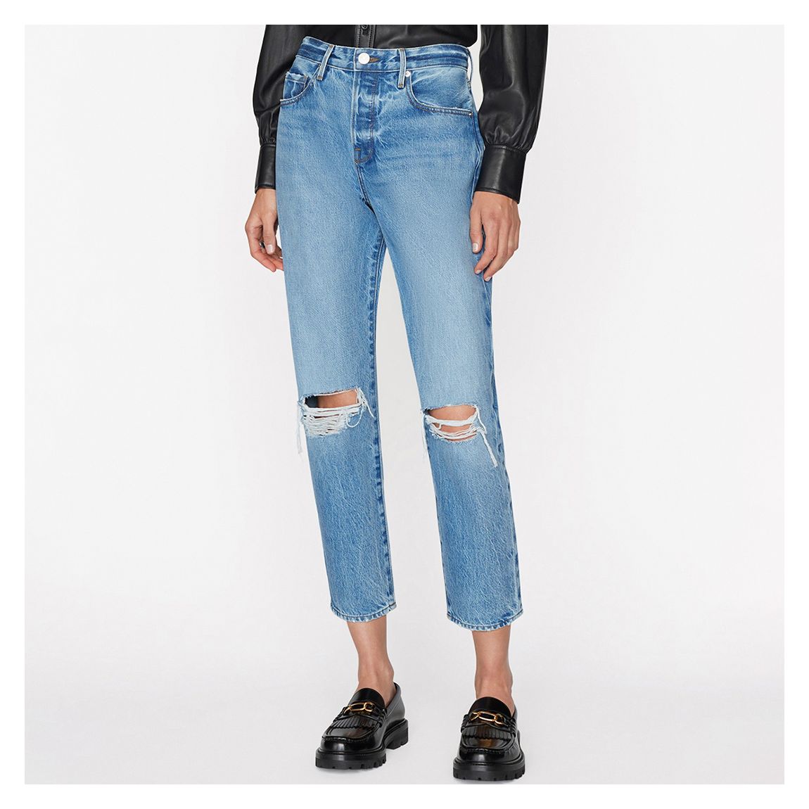 Mid Blue Le Original Straight Jeans