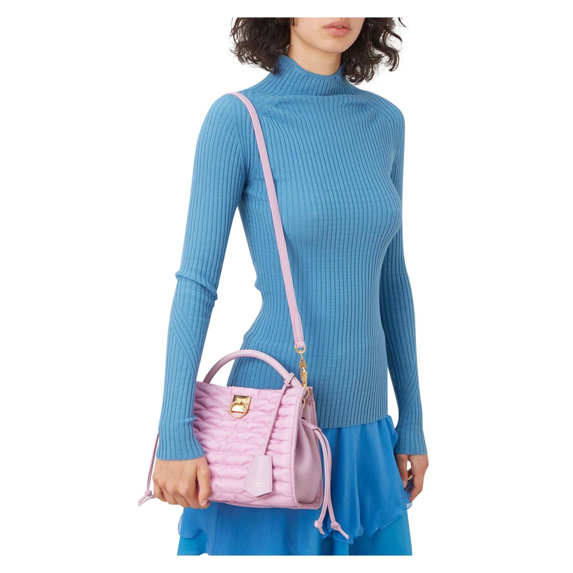 Mulberry Lilac Blossom Iris Small Quilted Bag - BrandAlley