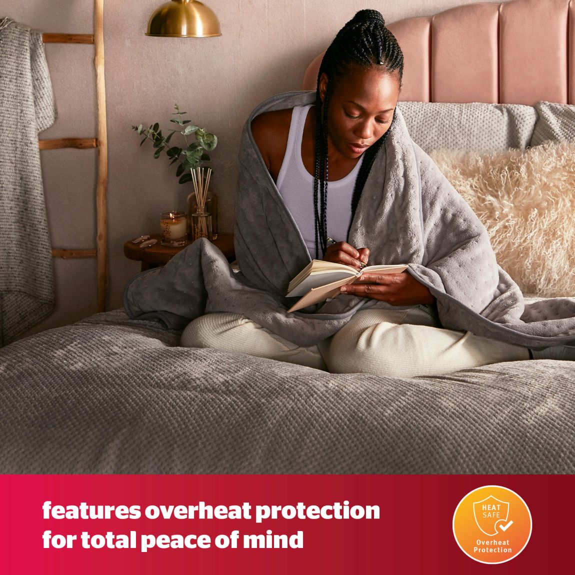 Silentnight Comfort Control Heated Throw - 120  X 160 - Grey