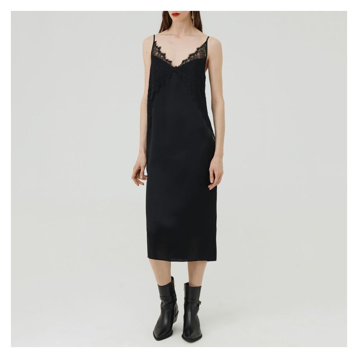 Black Cervo Silk Blend Dress