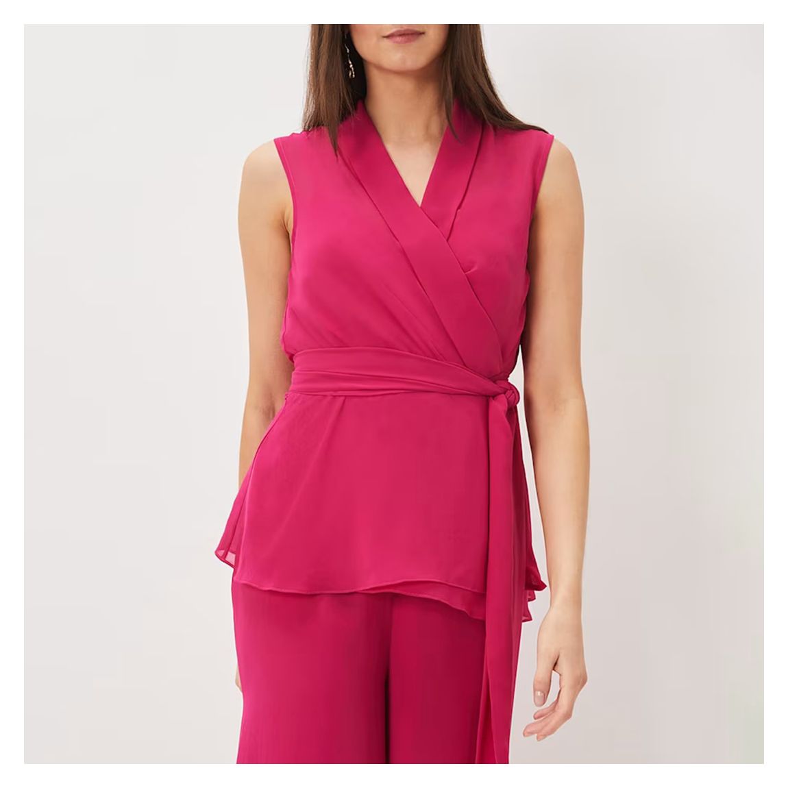 Pink Florentine Wrap Top