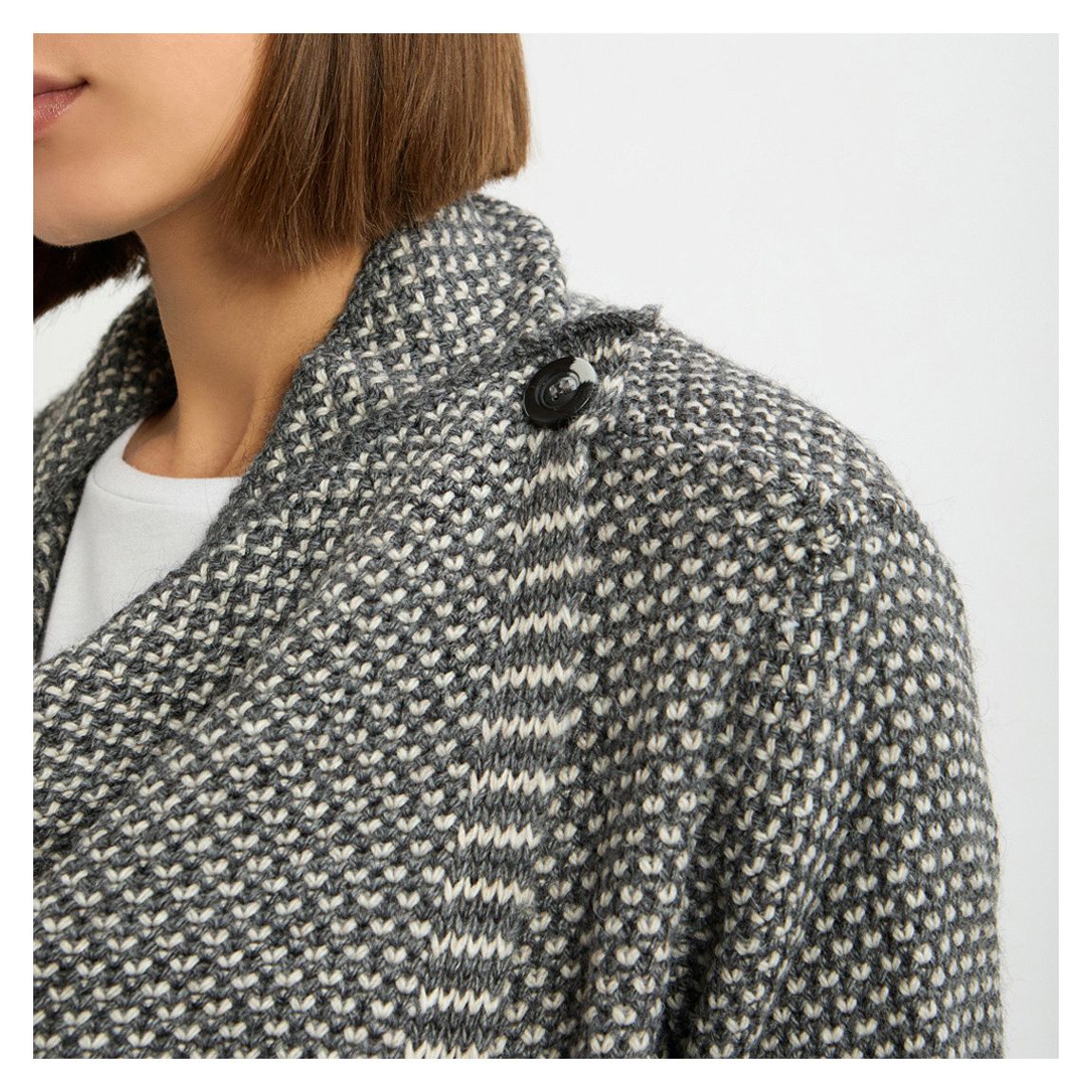 Charcoal Drape Maternity And Nursing Cardigan