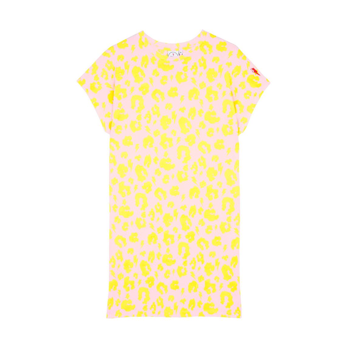 Yellow/Pink Leopard Print T-Shirt Dress