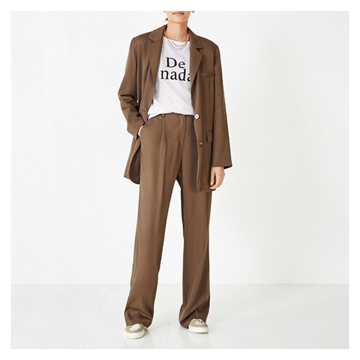 Brown Emelia Collared Blazer