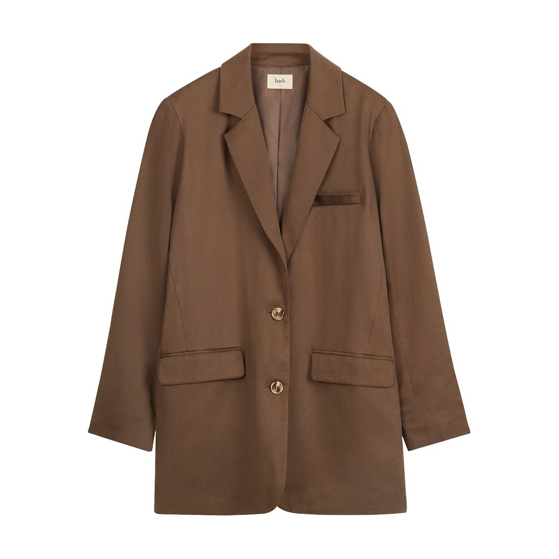 Brown Emelia Collared Blazer