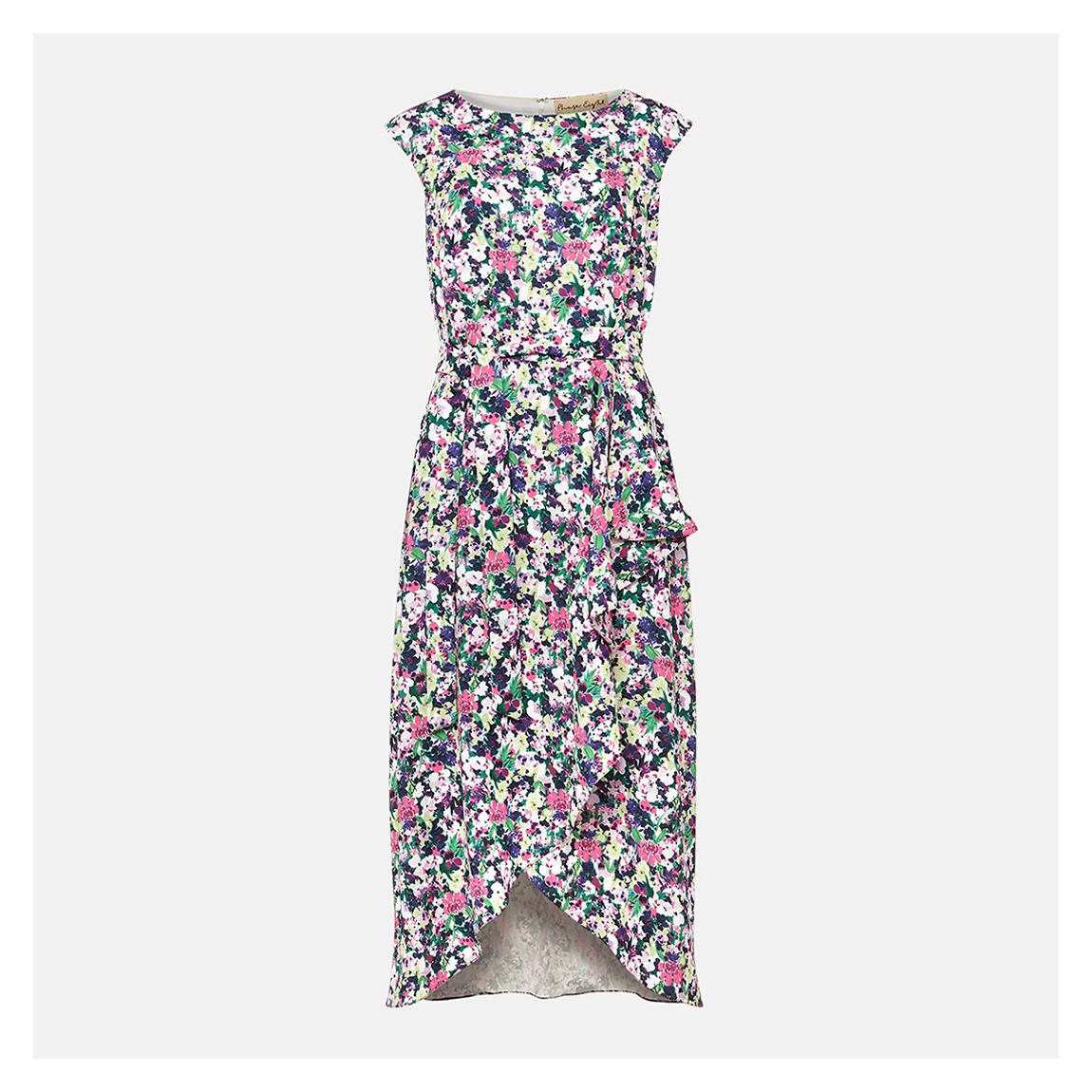 Multi Arya Floral Print Full Skirt Dress