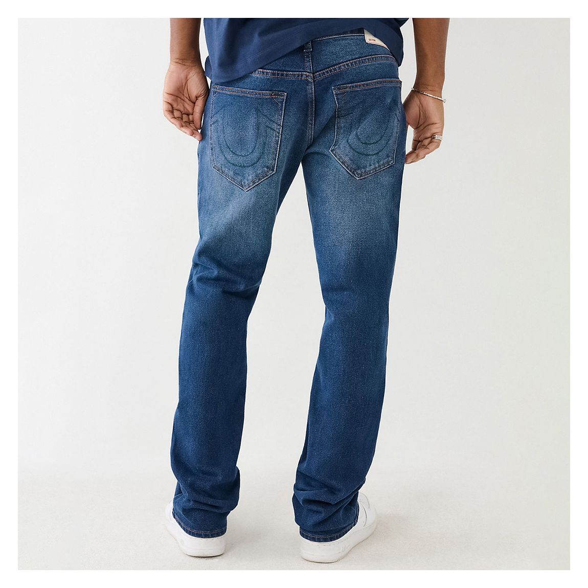 Mid Blue Ricky Straight Stretch Jeans