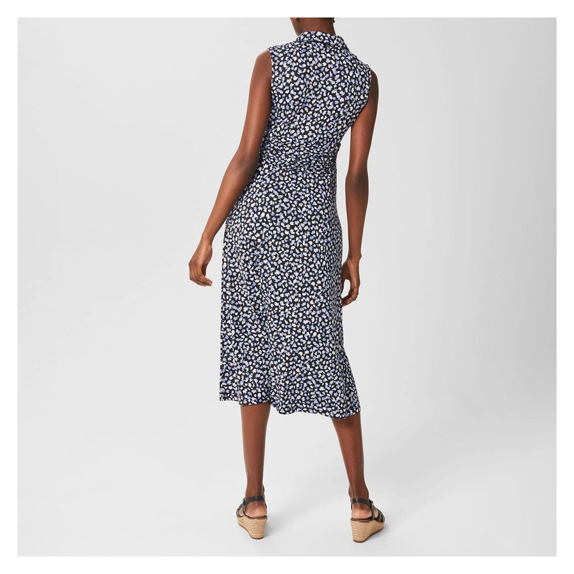 Navy Agnes Printed Dress