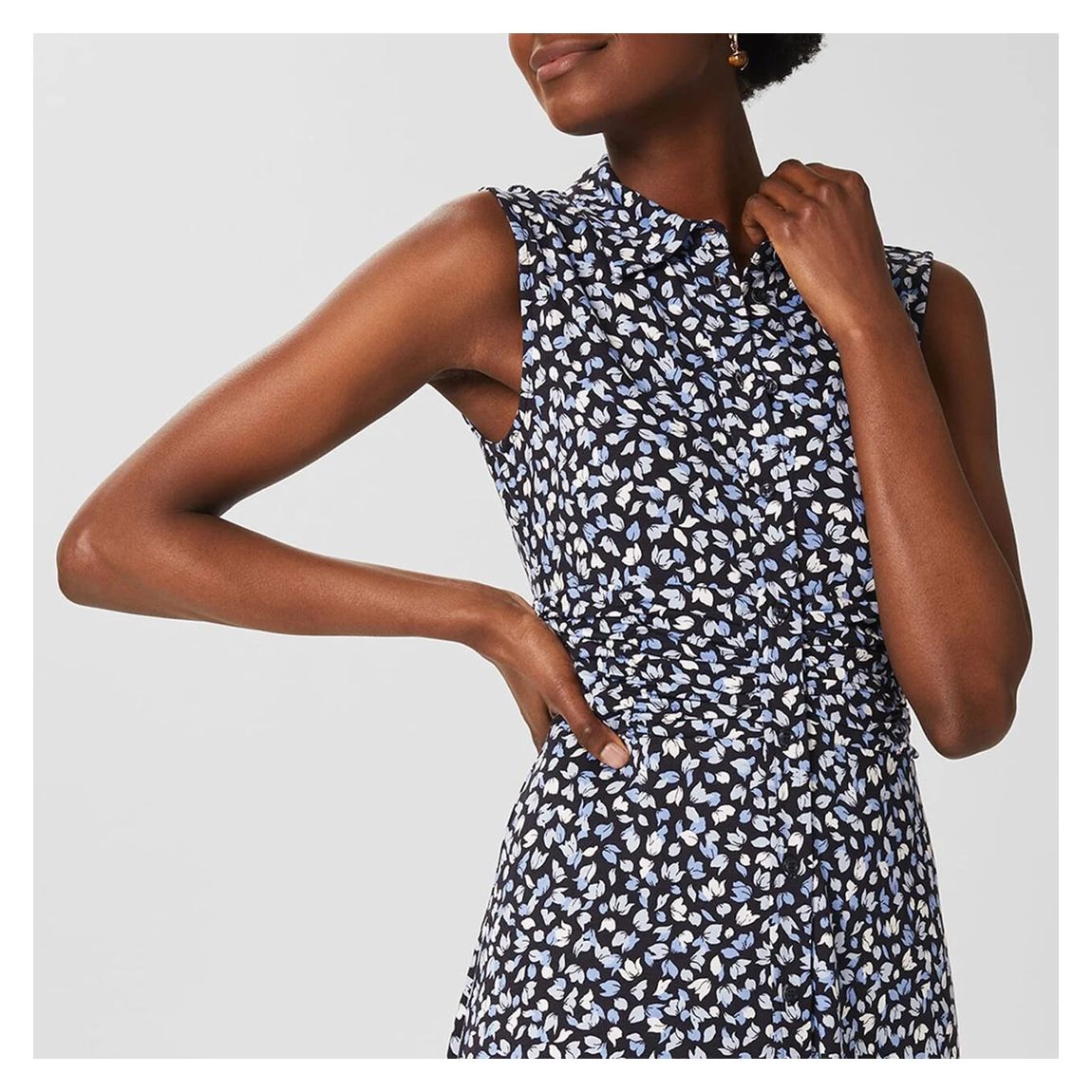 Navy Agnes Printed Dress