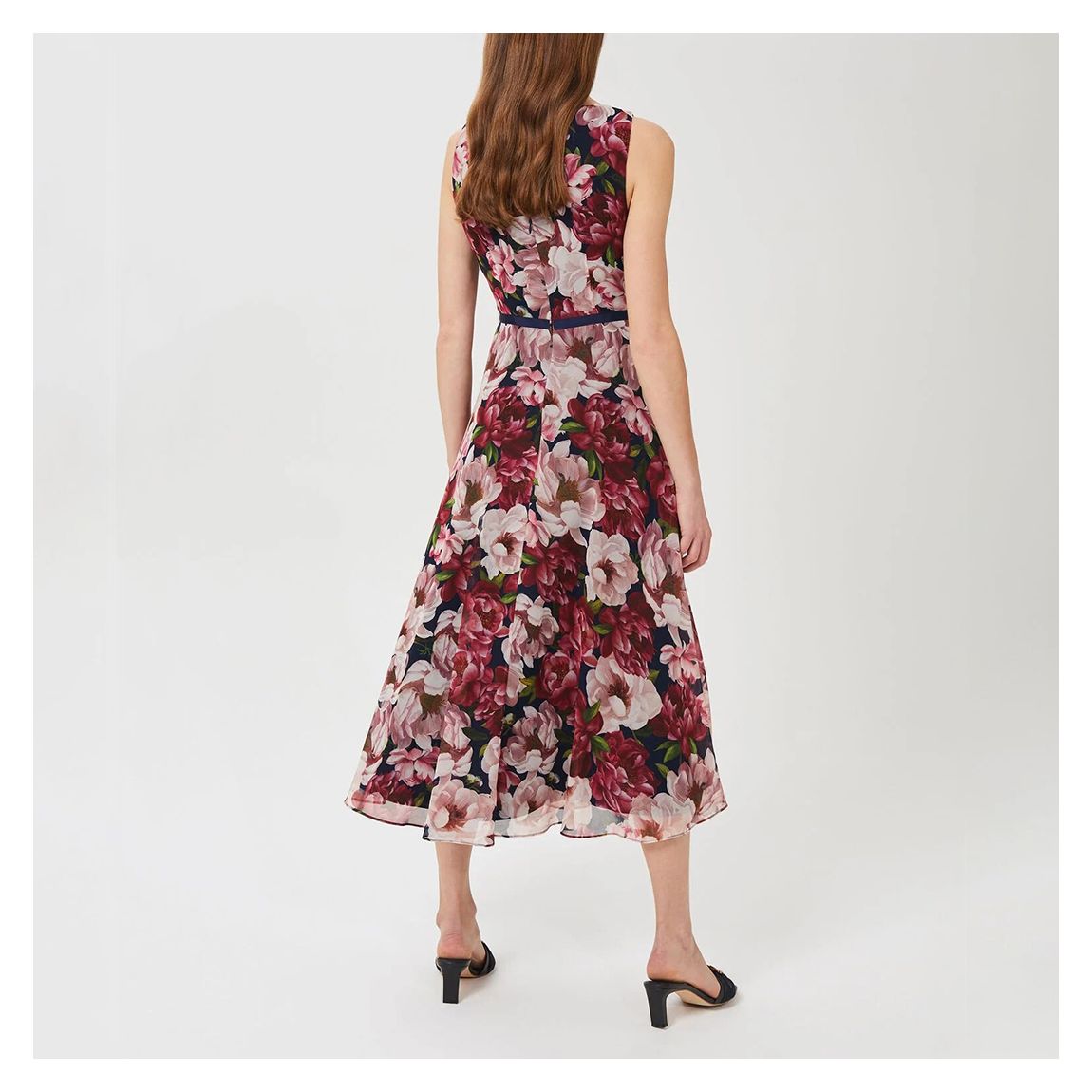 Pink Carly Floral Midi Dress
