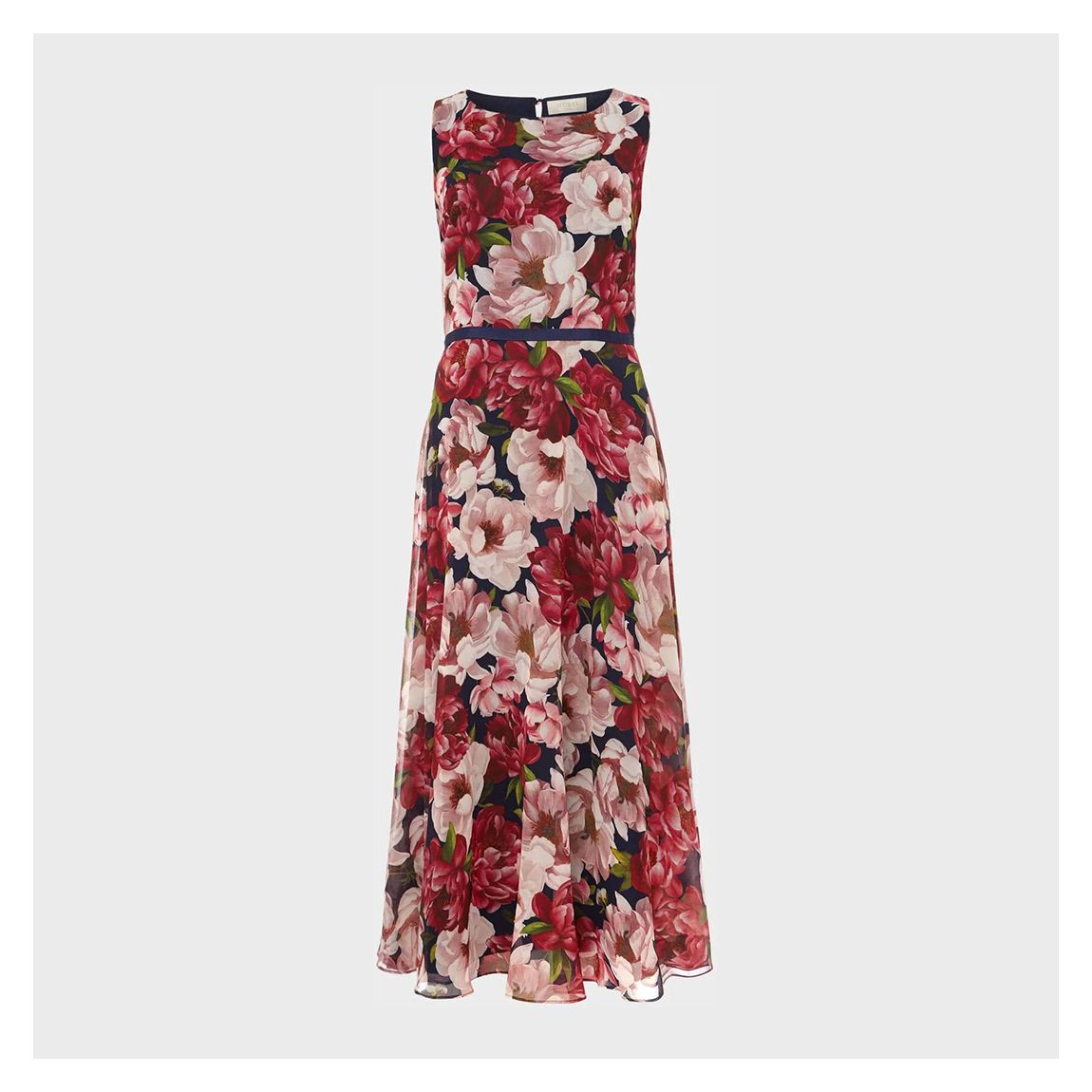 Pink Carly Floral Midi Dress