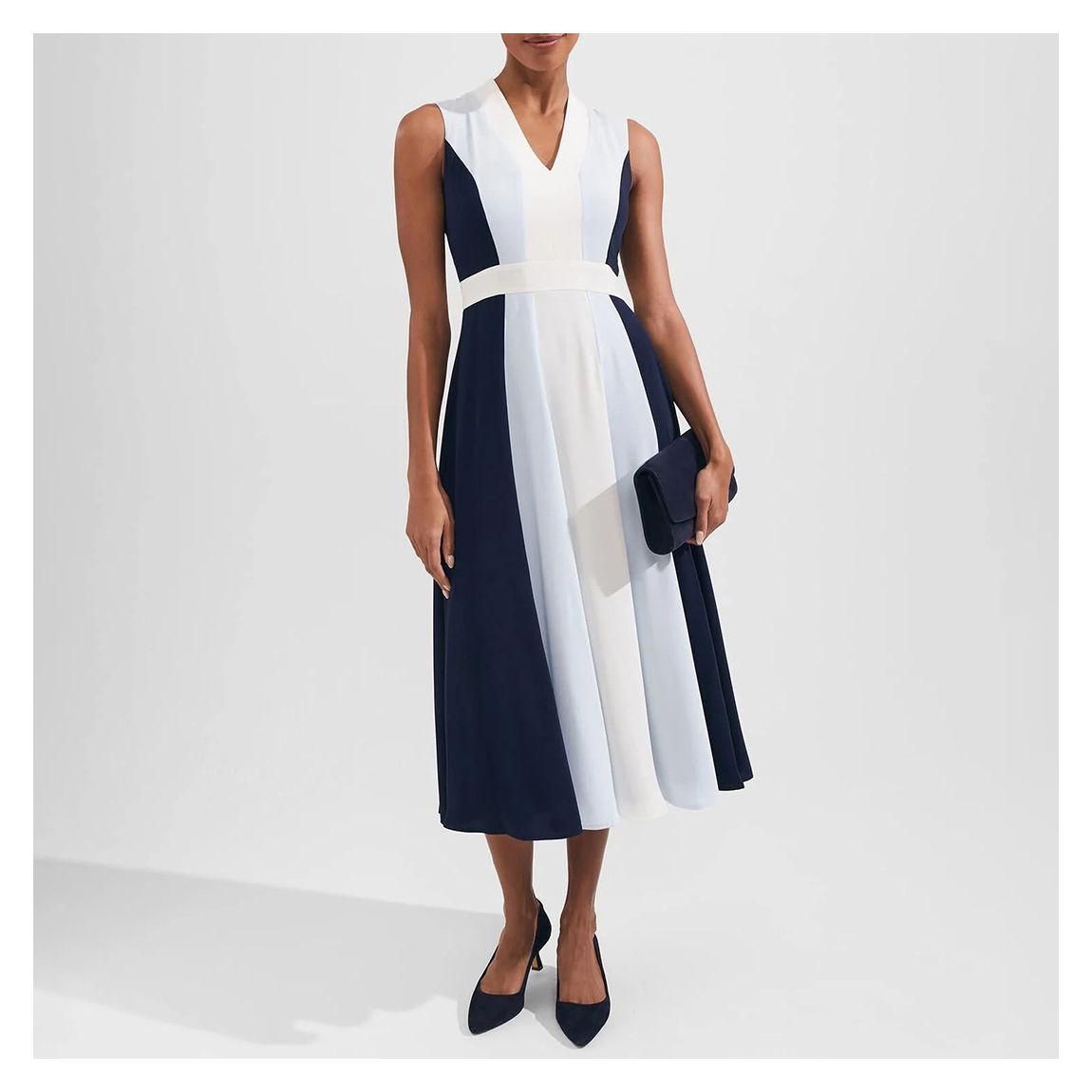 Navy Bailly Midi Dress